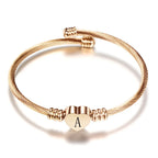 Initial Letter Cuff Bracelet Stainless Steel - Piña Colada