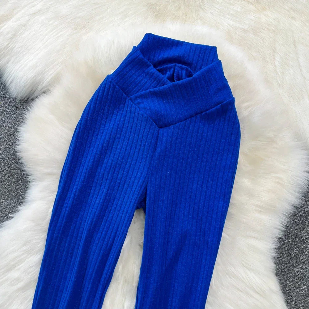 High Waist Pants - Piña Colada