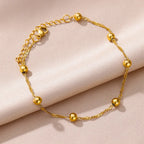 Stainless Steel Gold-Plated Anklet for Women - Piña Colada