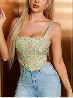 Print Corset Top Women - Piña Colada