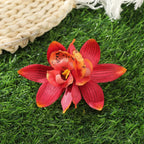 Orchid Flowers Hair Clips - Piña Colada