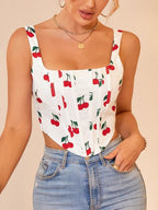 Print Corset Top Women - Piña Colada