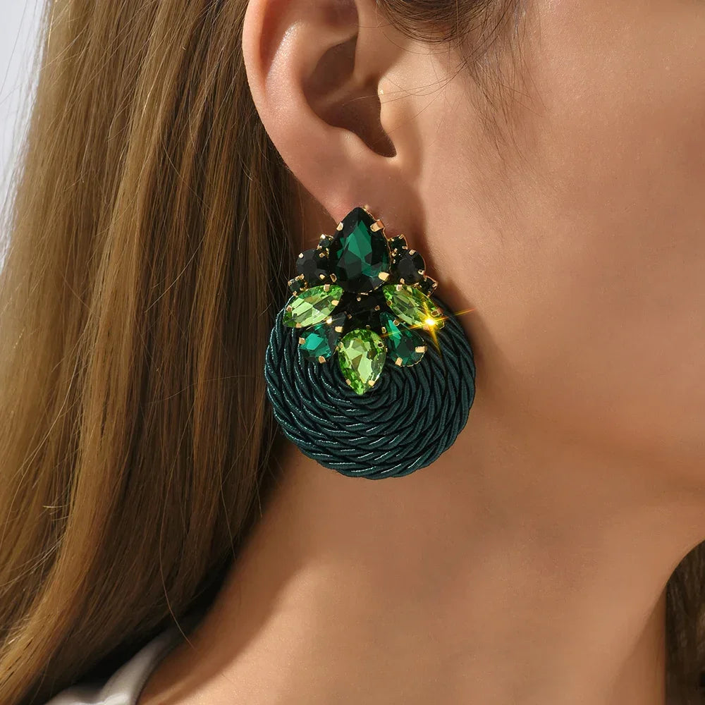 Bold Cotton Drop Earrings - Piña Colada