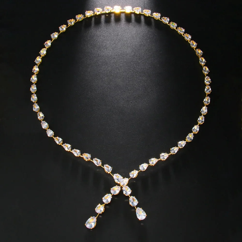 Zircon Water Drop Collar - Piña Colada