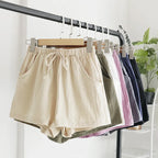 Summer Women Cotton Linen Shorts - Piña Colada