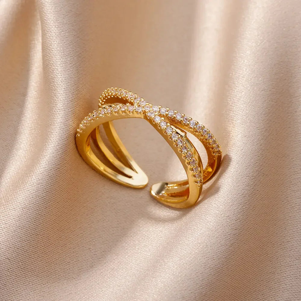 Zircon Geometric Rings - Piña Colada