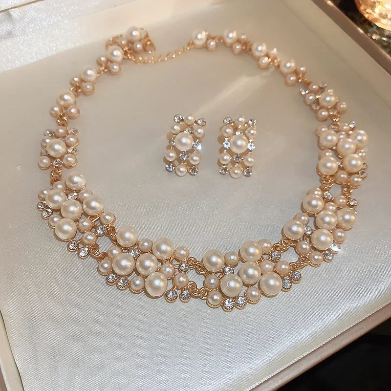 3-Piece Vintage Necklace & Earrings for Women - Piña Colada