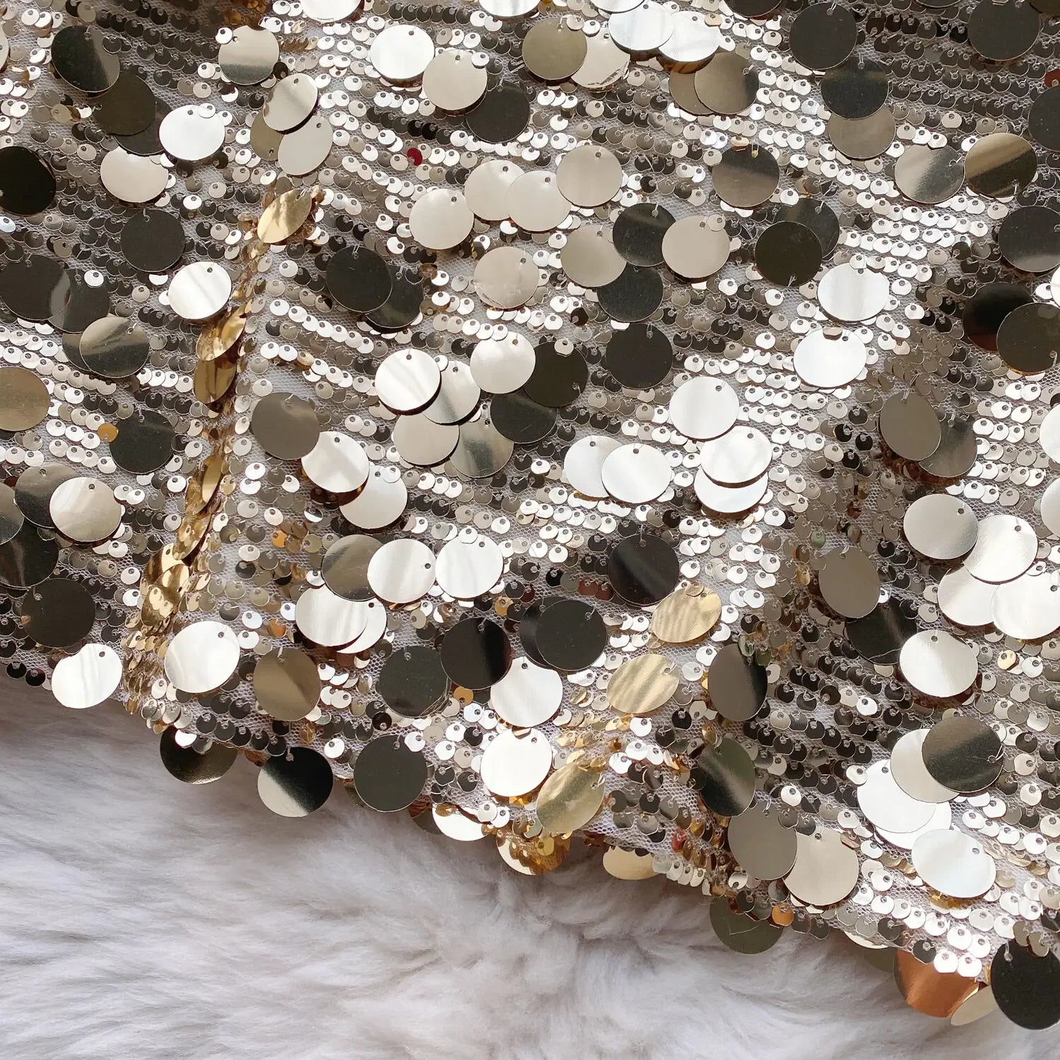 Sequin Top And Skirt Set Sparkly - Piña Colada