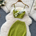 Strapless Sweetheart Two-Piece Set - Piña Colada