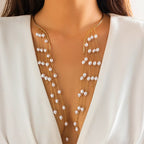 Pearl Star Necklace Open Collar - Piña Colada