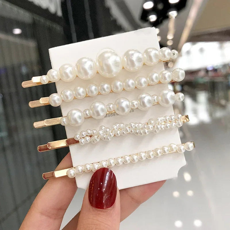 Flower Pearl Hair Clip - Piña Colada