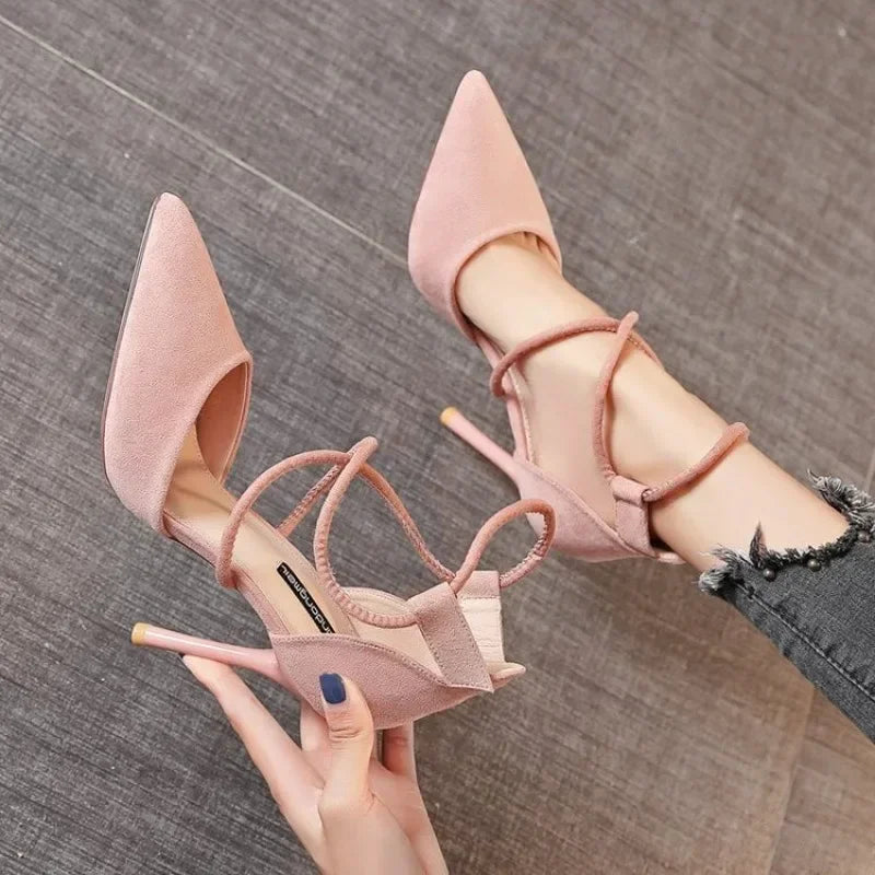 Cross-strap Sandals High Heels - Piña Colada