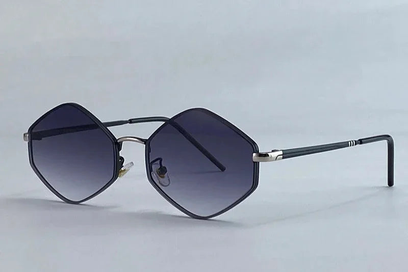 Small Frame Hexagon Punk Sunglasses - Piña Colada