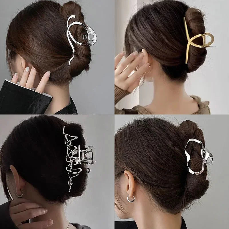Metal Geometric Hair Claws - Piña Colada