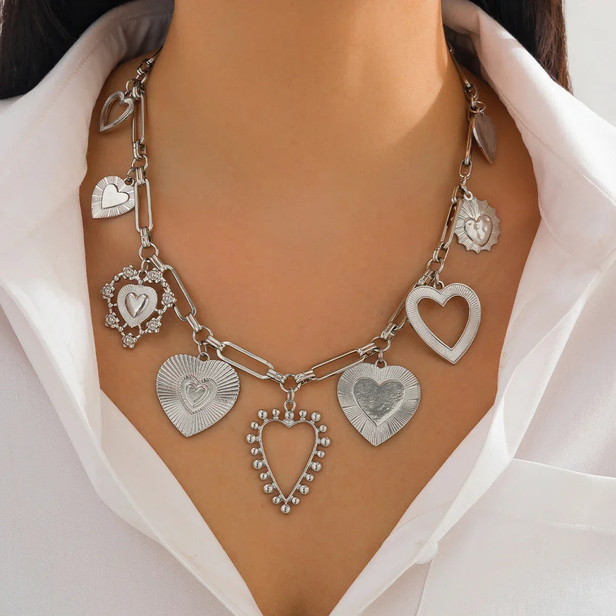 Big Love Heart Pendant - Piña Colada