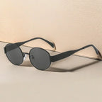 Sunglasses Advanced Metal Sunglasses Fashion Oval - Piña Colada