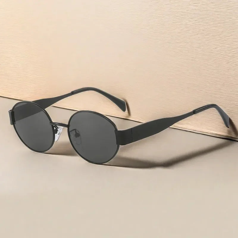 Sunglasses Advanced Metal Sunglasses Fashion Oval - Piña Colada