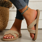 Hemp Slip-On Platform Slippers - Piña Colada