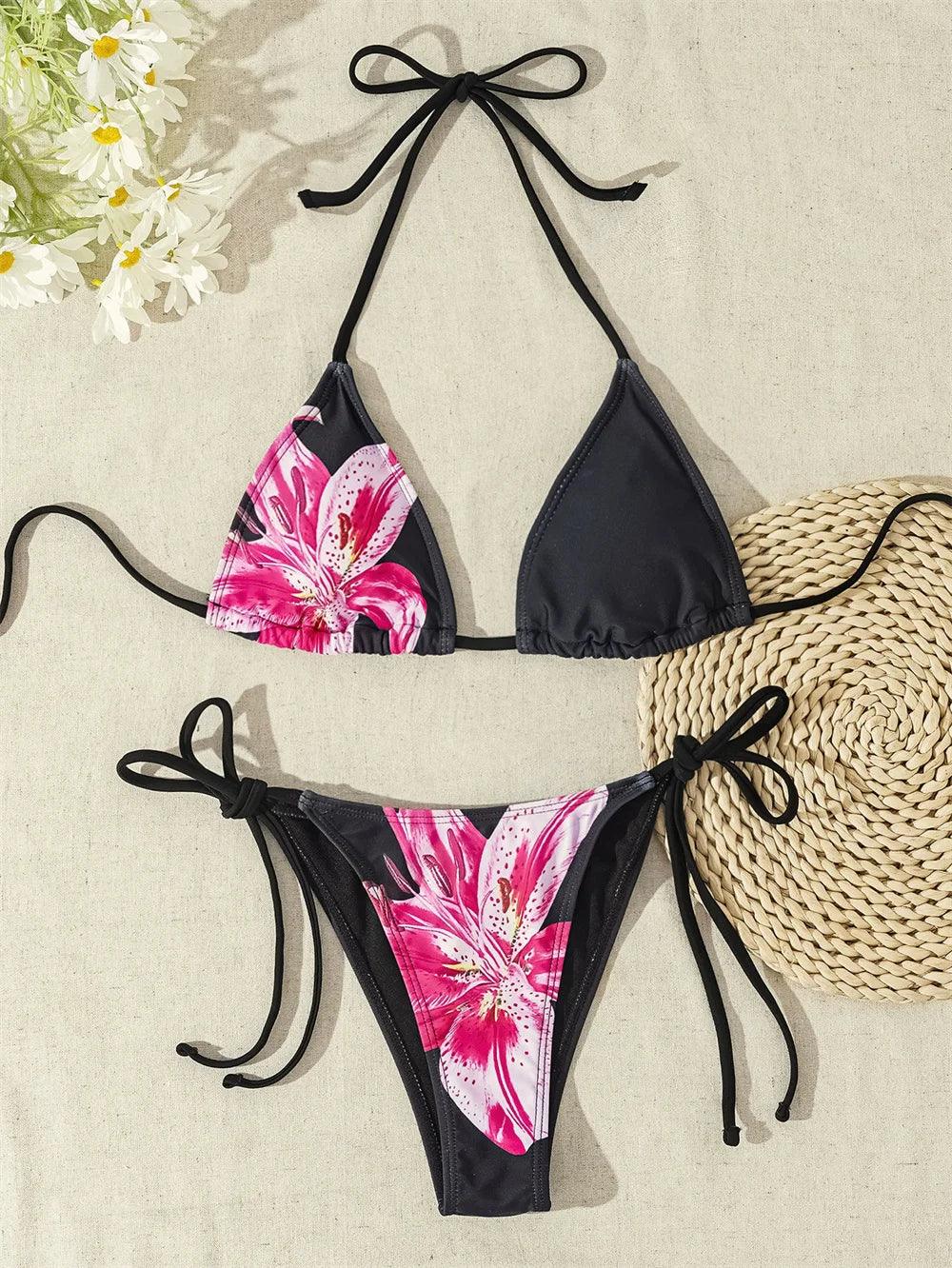 3-Piece High Waist Bikini Set with Skirt – Sexy Beachwear - Piña Colada