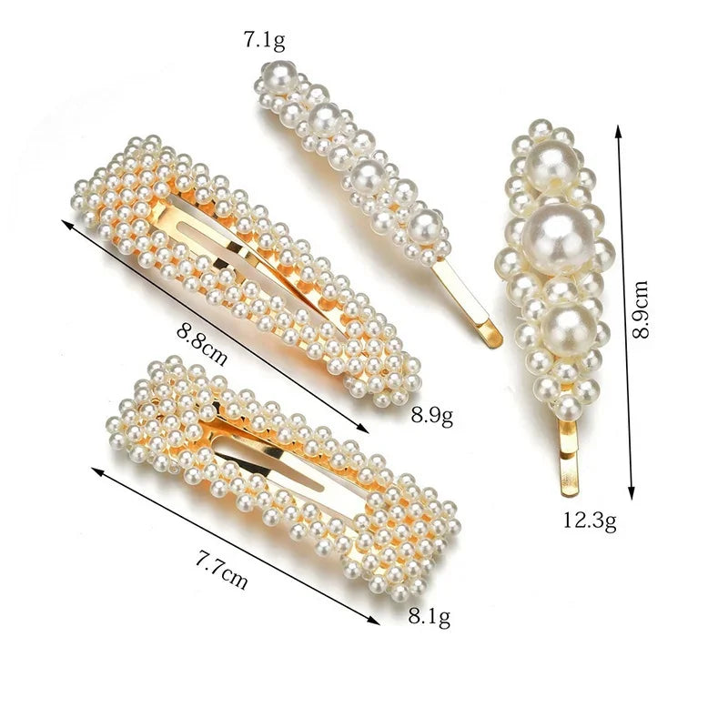 Flower Pearl Hair Clip - Piña Colada