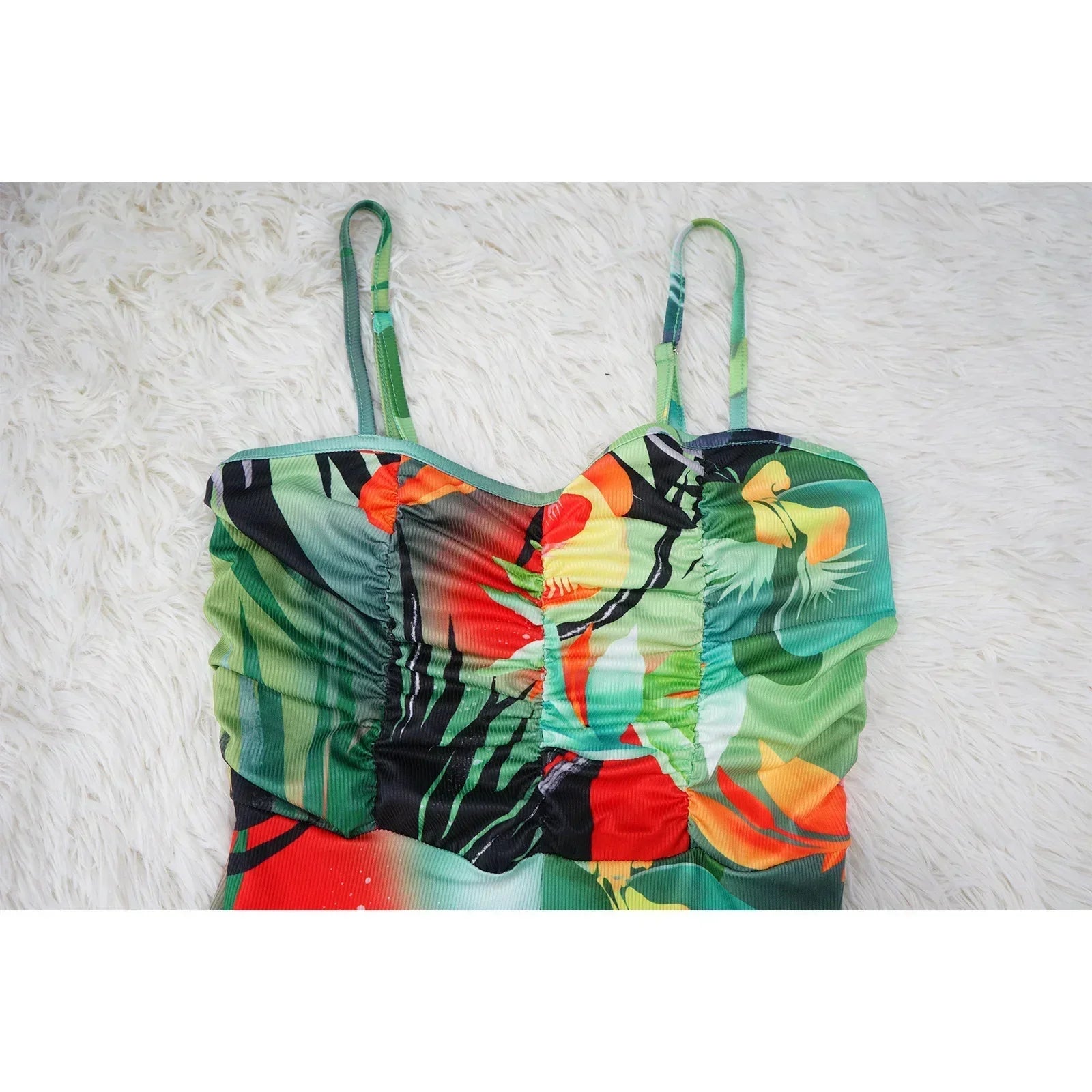 Floral Bodycon Jumpsuit - Piña Colada