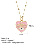 Gold Pendant Long Stainless Steel Chains - Piña Colada