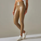 High-Waist Seamless Knee-Length Leggings - Piña Colada