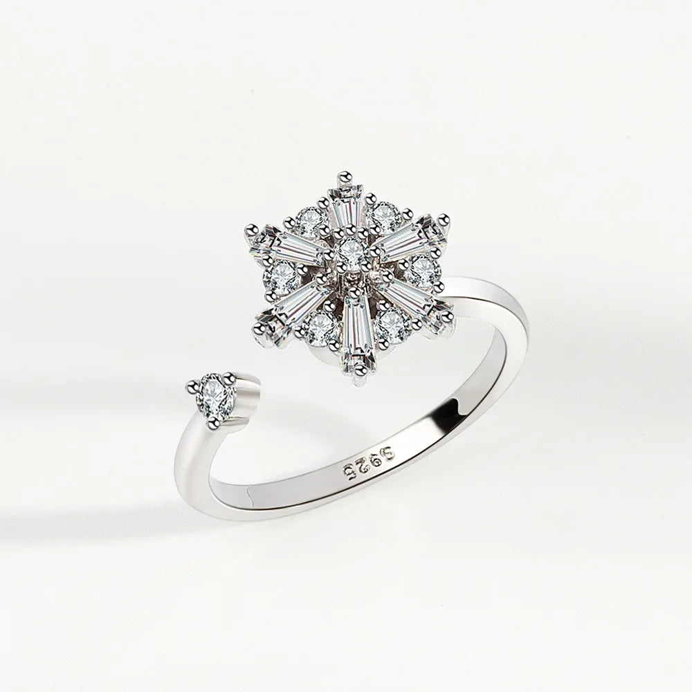 Spinner Ring Crystal Flower - Piña Colada