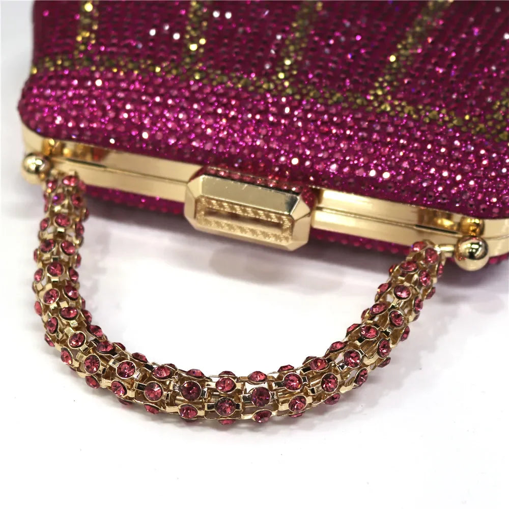 CLUTCH GLITTER BAG FOR EVENING - Piña Colada