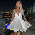 Sexy Backless Mini Dress - Piña Colada