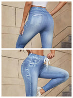 Printed High-Waist Stretch Leggings – Casual Fit - Piña Colada