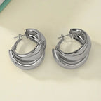 Chunky Hoop Earrings - Piña Colada
