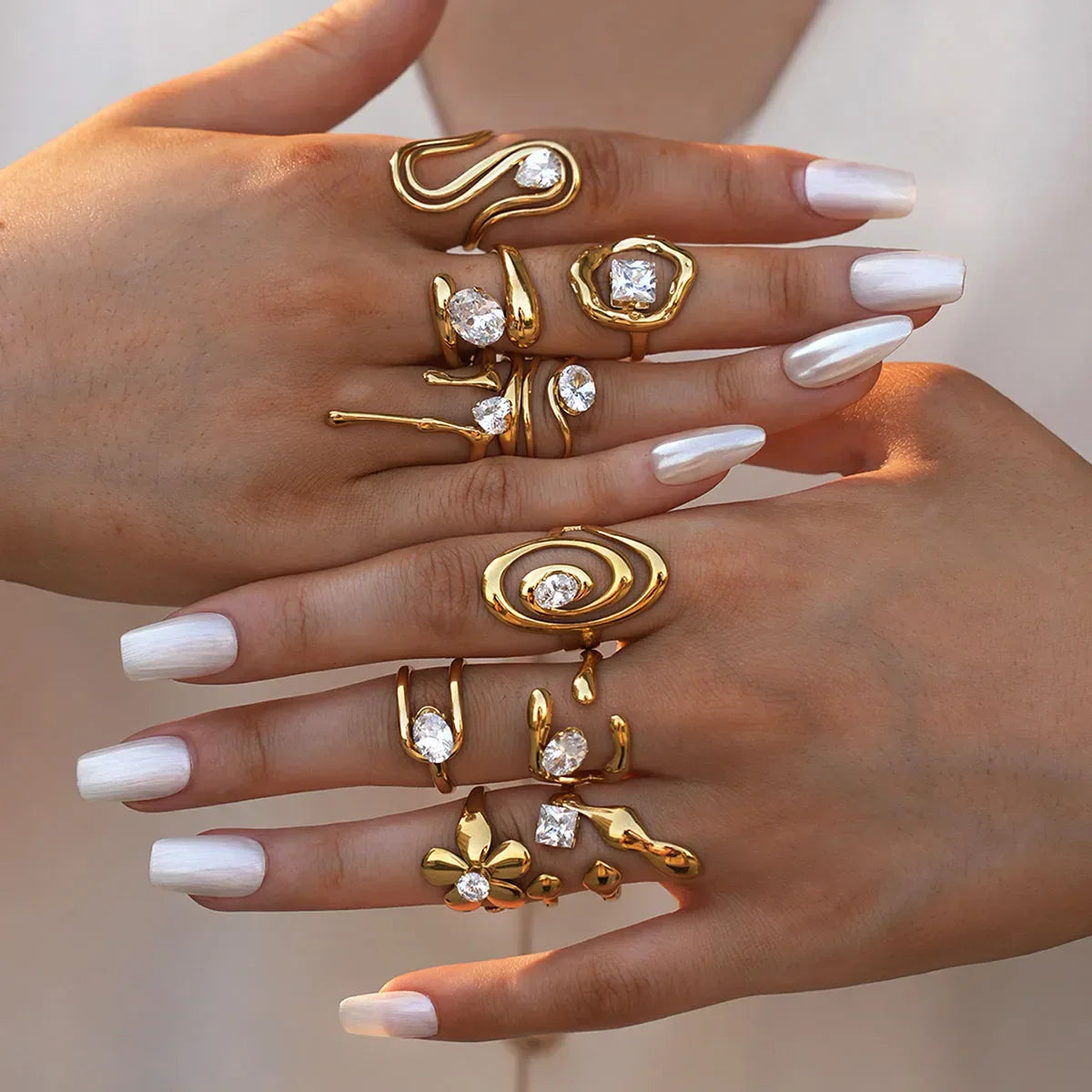 Cubic Zirconia Ring - Piña Colada