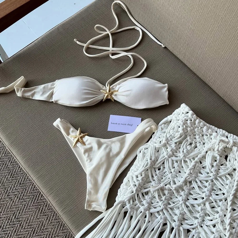 Bikini 2025 Women Swimwear Sexy Set Star - Piña Colada