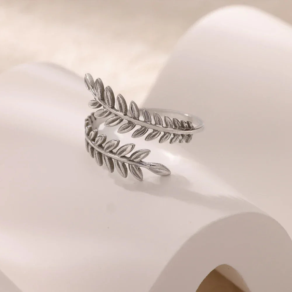 Stainless Steel Zircon Adjustable Ring - Piña Colada