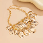 SClassic Gold Color Sequin Long Tassel Necklace - Piña Colada