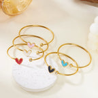 Stainless Steel Love Heart Shape - Piña Colada