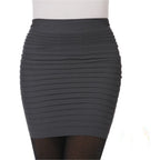 Summer Women High Waist Elastic Pleated Skirt - Piña Colada