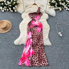 Hollow Out Shoulder Long Dress - Piña Colada