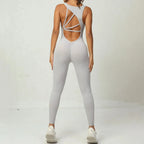Seamless Sleeveless Yoga Jumpsuit for Women - Piña Colada