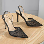 Kcenid Mesh Slingback Heels - Piña Colada