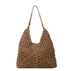Woven Straw Tote - Piña Colada
