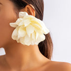 Red Big Flower Drop Earrings - Piña Colada