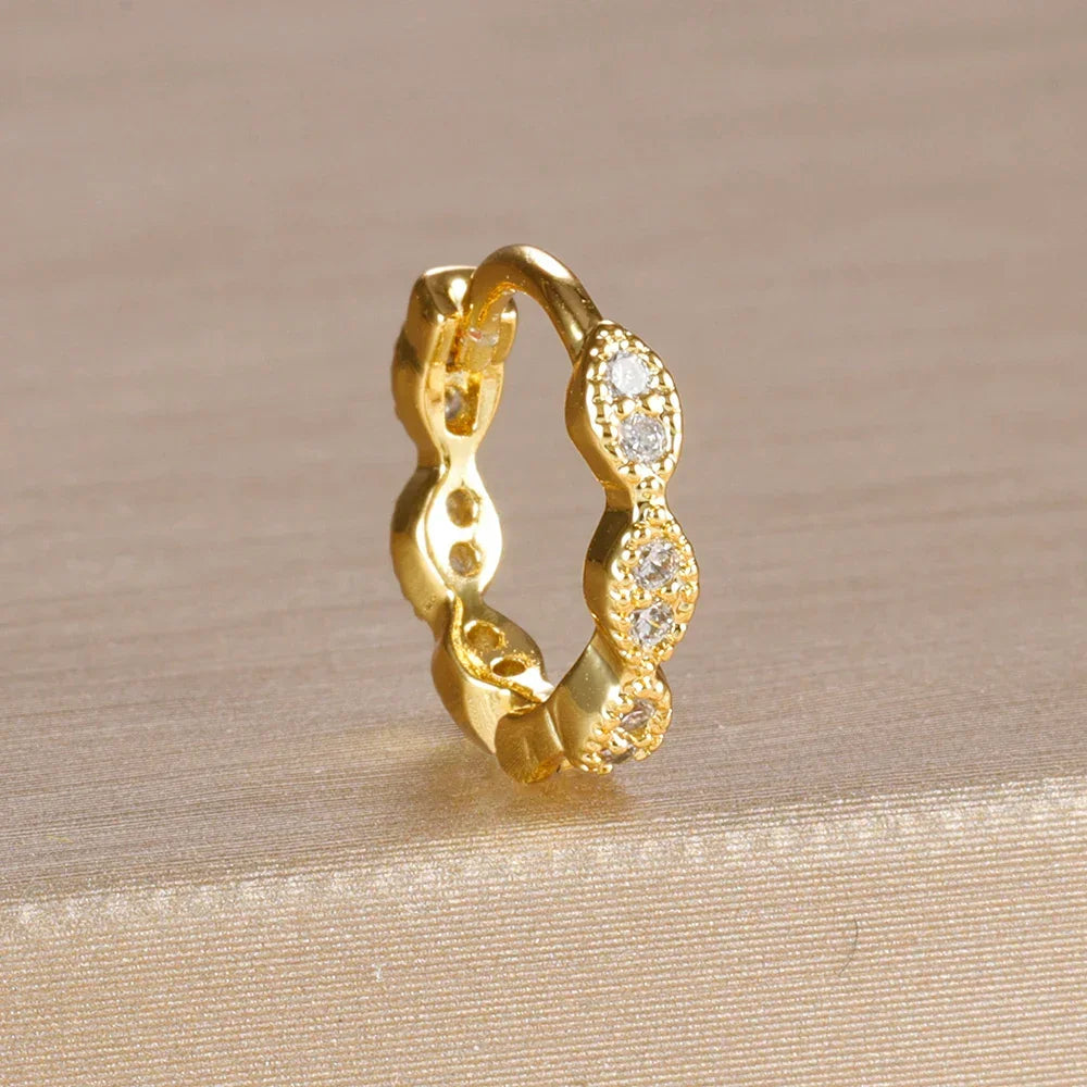 Stainless Steel Round Circle Earrings for Women - Piña Colada