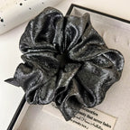 Oversized Glossy Silk Scrunchies - Piña Colada