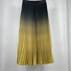Gradient Pleated Midi Skirt - Piña Colada