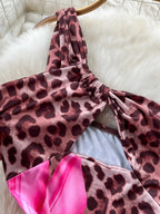 Hollow Out Shoulder Long Dress - Piña Colada