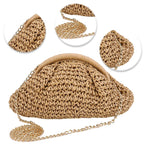 Straw Woven Bag Chain Strap - Piña Colada