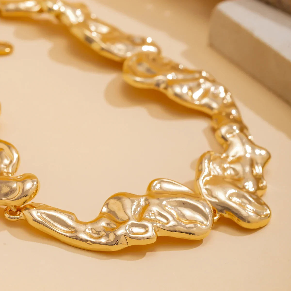 Irregular Metal Patchwork Choker - Piña Colada