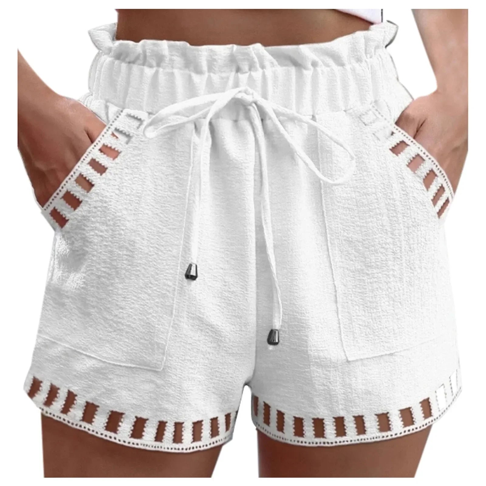 Cotton Linen Shorts Women - Piña Colada